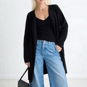 J. CREW Juliette collarless sweater blazer